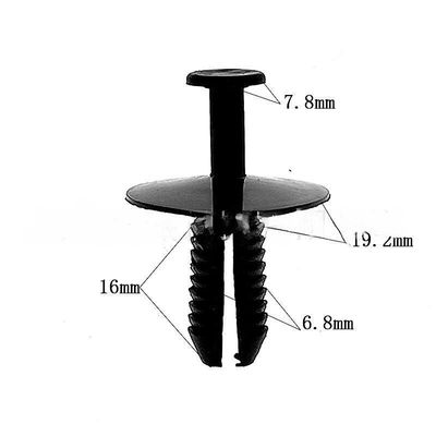 Auto Fastener Clip Noise Cancellation and Plastic Material for Resilient Attachment