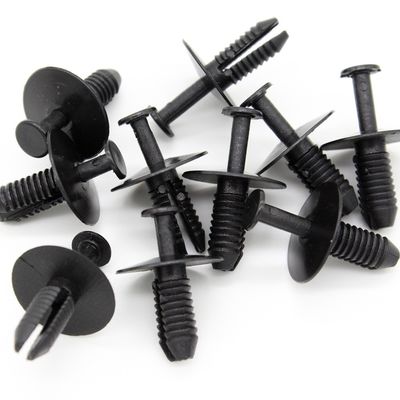 Auto Fastener Clip Noise Cancellation and Plastic Material for Resilient Attachment