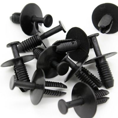 Auto Fastener Clip Noise Cancellation and Plastic Material for Resilient Attachment