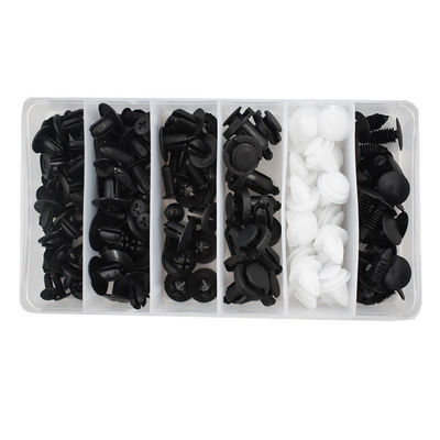 HE26 100 pcs Car Clips Plastic Car Bumper Fastener 6 Sizes Push Retainer Rivets Kit Door Trim Panel Fender Clips Bumper Clips