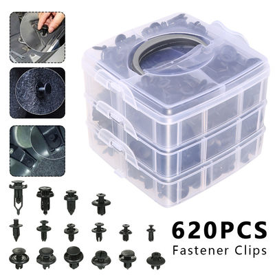 620 pcs Car Clips Plastic Car Bumper Fastener 16 Sizes Push Retainer Rivets Kit Door Trim Panel Fender Clips Bumper Clips