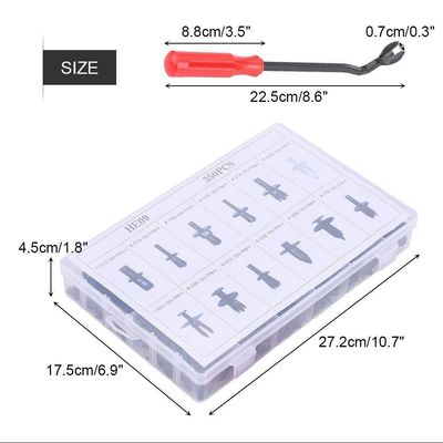 HE09 350 pcs Car Clips Plastic Car Bumper Fastener 12 Sizes Push Retainer Rivets Kit Door Trim Panel Fender Clips Bumper Clips