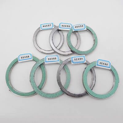 Flexible Metal Graphite Spiral Wound Gasket Automobile Gasket Manufacturer Customized Size Motorcycle Exhaust Gasket