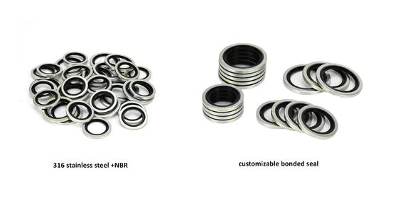 Metal With Nbr Rubber Gasket/bonded Sealing Washer/factory Produce Piston Metal Compound Rubber Ring