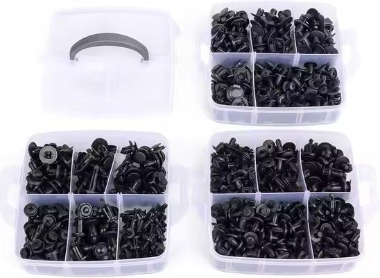 635Pcs Car Push Retainer Clips & Auto Fasteners Assortment -Most Popular Sizes Nylon Bumper Fender Rivets with 10 Cable Ties
