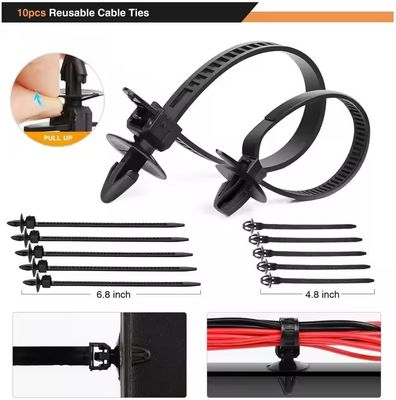635Pcs Car Push Retainer Clips & Auto Fasteners Assortment -Most Popular Sizes Nylon Bumper Fender Rivets with 10 Cable Ties