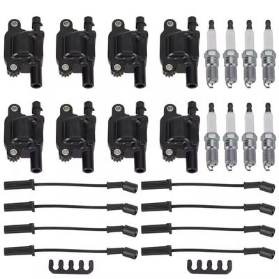 8PCS Square Ignition Coil Spark Plug Wires 12611424 8125706160 D510C UF413 12570616