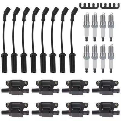8PCS Square Ignition Coil Spark Plug Wires 12611424 8125706160 D510C UF413 12570616