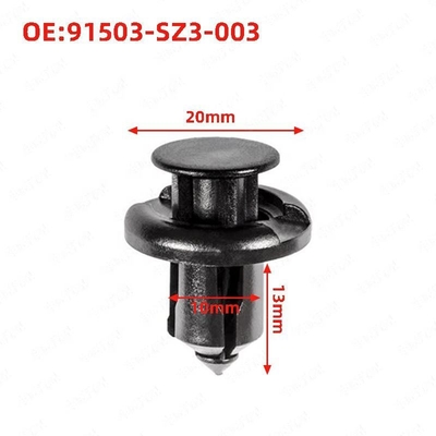 Auto Vehicle Car Bumper Clips 10mm Retainer Fastener Rivet  91503-SZ3-003 Door Panel Fender Liner for Honda